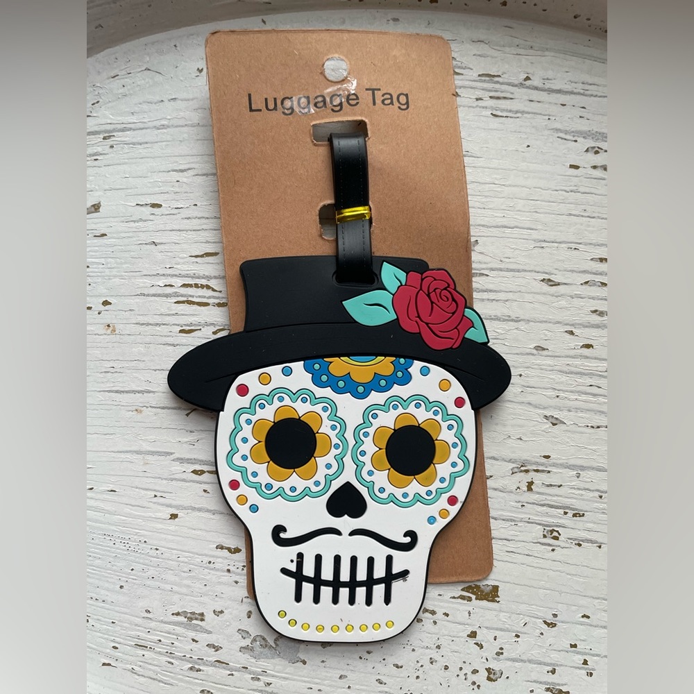 Sugar Skull Luggage Tag
